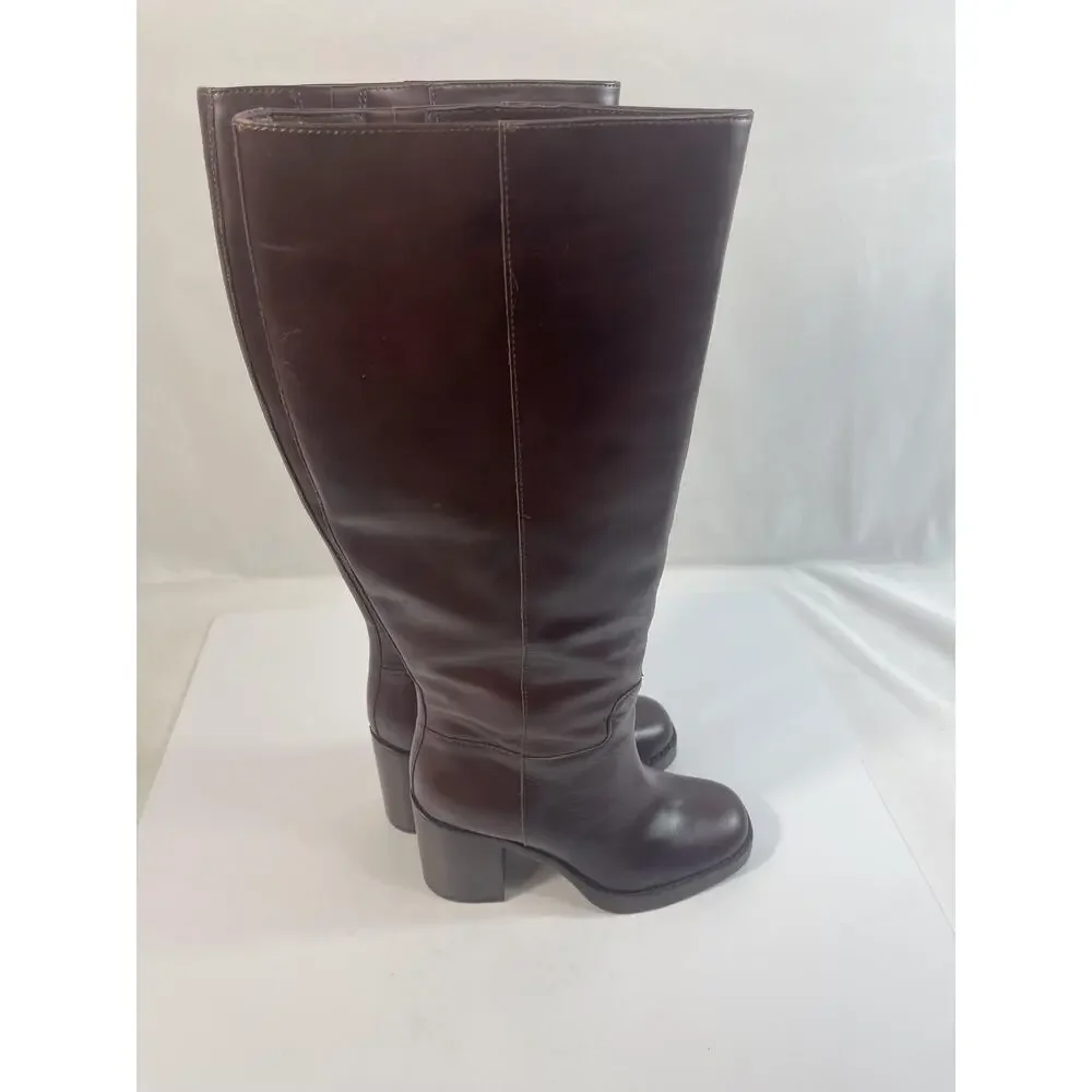 Vince Camuto Boots Womens Size 8.5M Rich Mahogany VC-GIBI2 Knee High Block Heel - Picture 12 of 15